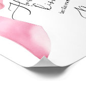 Wie viele Küsse Pink Bow Script Brautparty Poster (Ecke)