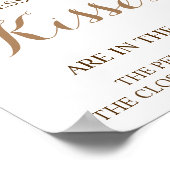 Wie viele Küsse Pink Brautparty Game Sign Poster (Ecke)