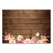 Wie viele Küsse rustikales Brautparty Game Card Tischnummer (Rückseite)