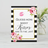 Wie viele Küsse sind im Jar 12x18" Zeichen Einladung (Stehend Vorderseite)