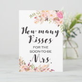 Wie viele Küsse sind im Jar-12x18"-Zeichen Einladung (Stehend Vorderseite)