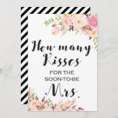 Wie viele Küsse sind im Jar-12x18"-Zeichen Einladung (Vorne/Hinten)