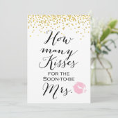 Wie viele Küsse sind im Jar-12x18"-Zeichen Einladung (Stehend Vorderseite)