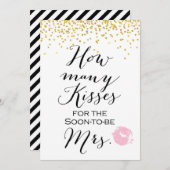 Wie viele Küsse sind im Jar-12x18"-Zeichen Einladung (Vorne/Hinten)