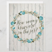 Wie viele Küsse sind im Jar Brautparty Game? (Vorne/Hinten)