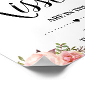 Wie viele Küsse Spiel Brautparty boho chic Poster (Ecke)