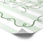 Wie viele Küsse Whimsisches Brautparty Poster (Ecke)