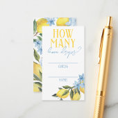 Wie viele Lemon Drop Party Guess Cards Visitenkarte