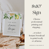 Wie viele Lemon Drops Brautparty Game Sign Poster