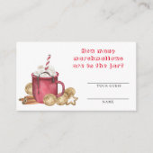 Wie viele Marshmallow Game - Hot Cocoge Baby Dusch Begleitkarte (Vorderseite)