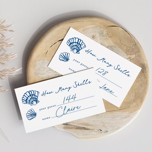 "Wie viele Muscheln?" - Spielkarte Begleitkarte