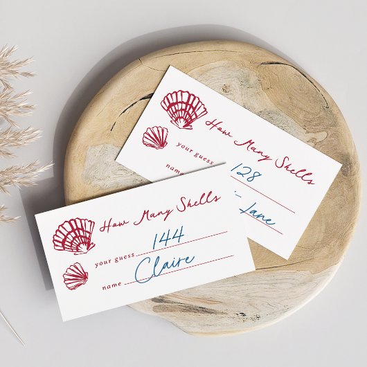 "Wie viele Muscheln?" - Spielkarte Begleitkarte