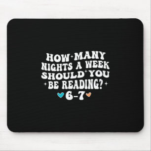 Wie viele Nächte lesen 67 lustiger Meme sechs sieb Mousepad