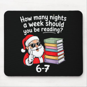 Wie viele Nächte lesen Lehrer 67 Weihnachten Six S Mousepad