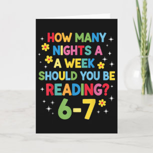 Wie viele Nächte pro Woche sollten Sie 6-7 B lesen Karte