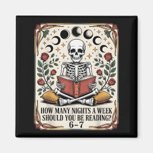 Wie viele Nächte Reading Meme 6 7 Lustiger Bücherl Magnet