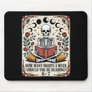 Wie viele Nächte Reading Meme 6 7 Lustiger Bücherl Mousepad