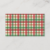 Wie viele Ornamente spielen Weihnachtskarte Karier Platzkarte (Rückseite)