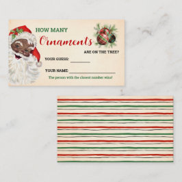 Wie viele Ornamente Weihnachtsspielkarte Platzkarte