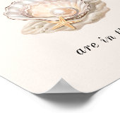 Wie viele Pearls Coastal Baby Dusche Spielzeichen Poster (Ecke)