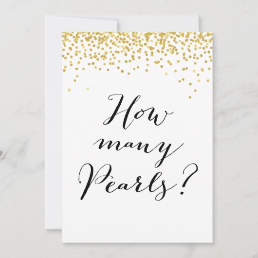 Wie viele Perlen sind im Jar-12x18"-Zeichen Einladung (Vorderseite)