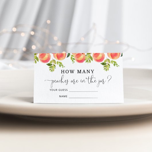 Wie viele Pfirsiche sind im Glas? Begleitkarte