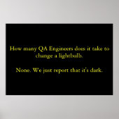 Wie viele QA Engineers braucht es, um sich zu ände Poster (Vorne)