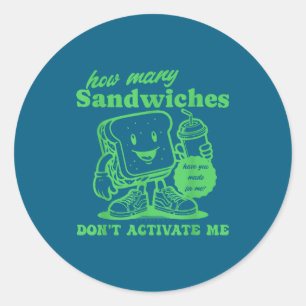 Wie viele Sandwiches hast du für mich gemacht_ Lus Runder Aufkleber