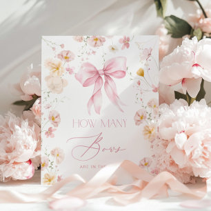 Wie viele Schleifen Rosafarbenes Baby-Shower-Blume Poster