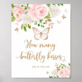Wie viele Schmetterlinge küsst Baby Duschgame Post Poster (Vorne)