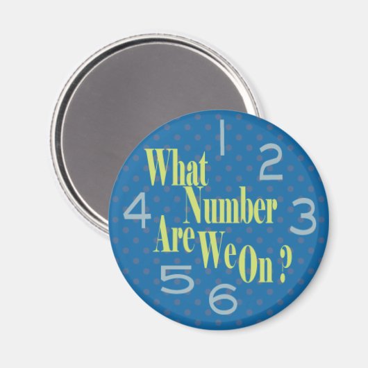 Wie viele sind wir auf blau? magnet (Vorderseite/Rückseite)