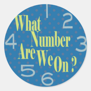Wie viele sind wir auf blau? runder aufkleber