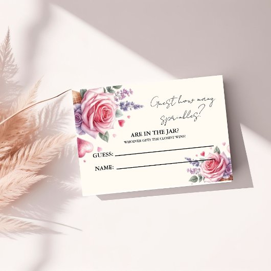 Wie viele SPrinkler im Jar Baby Shower Game Begleitkarte