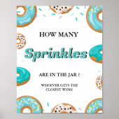 Wie viele SPrinkler im Jar Baby Shower Game Poster (Vorne)