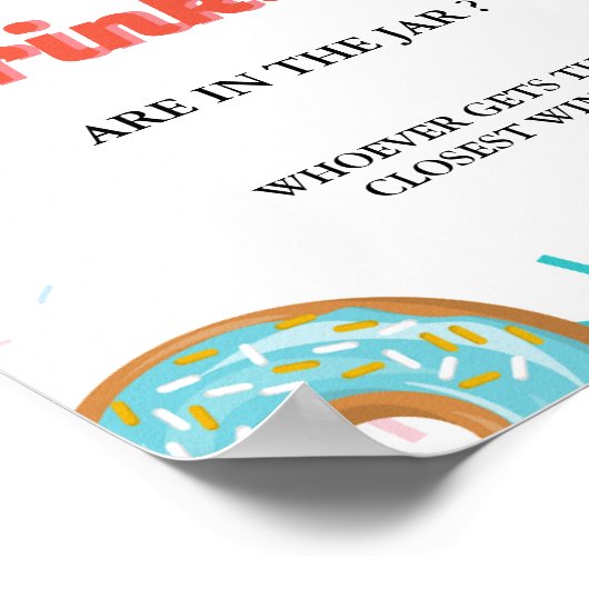 Wie viele SPrinkler im Jar Baby Shower Game Poster (Ecke)