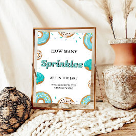 Wie viele SPrinkler im Jar Baby Shower Game Poster