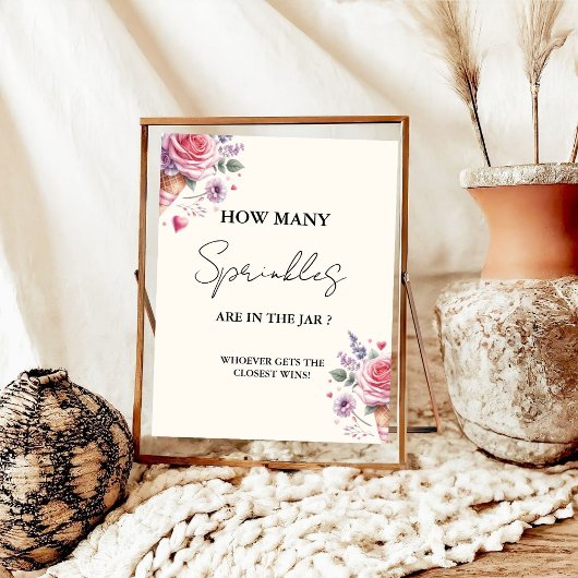 Wie viele SPrinkler im Jar Baby Shower Game Poster