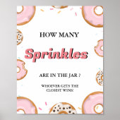 Wie viele SPrinkler im Jar Baby Shower Game Poster (Vorne)
