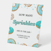 Wie viele SPrinkler im Jar Baby Shower Game Sockelschild (Vorderseite)