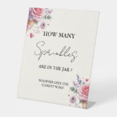 Wie viele SPrinkler im Jar Baby Shower Game Sockelschild (Vorderseite)