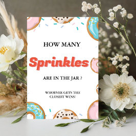 Wie viele SPrinkler im Jar Baby Shower Game Sockelschild