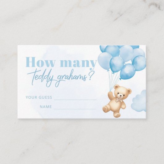 Wie viele Teddygrahams sind in blau? Begleitkarte (Vorderseite)