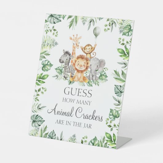 Wie viele Tierkräcker im Glas Safari-Duschgel Sockelschild (Vorderseite)