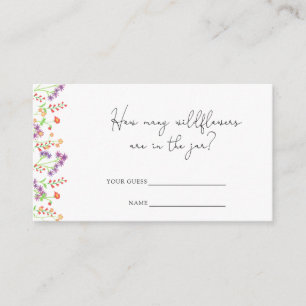 Wie viele Wildblumen sind im Glas? Begleitkarte