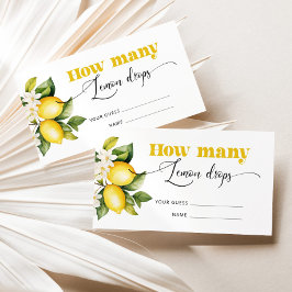 Wie viele Zitronentropfen Begleitkarte