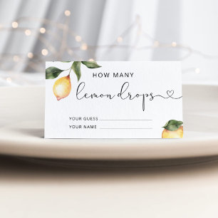 Wie viele Zitronentropfen Begleitkarte