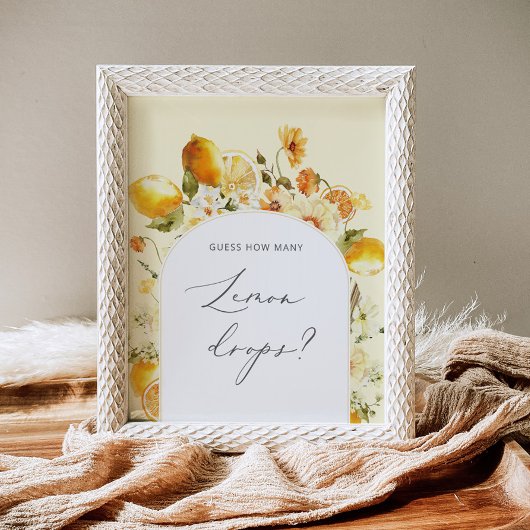 Wie viele Zitronentropfen sind in dem Korbplakat? Poster