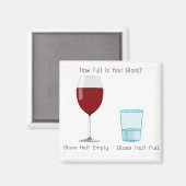 Wie voll ist dein Glas? Magnet (Vorderseite/Rückseite)