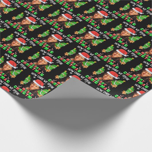 Wie wagen wir es, frohe Weihnachten zu sprechen? | Geschenkpapier (Ecke)