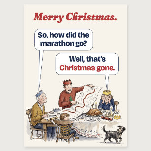 Wie war der Marathon? Weihnachtskarte für Läufer Feiertagskarte